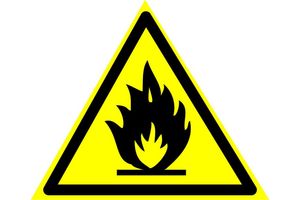 W01 Пожароопасно. Легковоспламеняющиеся вещества (наклейка)